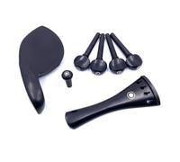 Piezas Repuesto Violín Clavijas De Afinación De Cordal De Palisandro 4/4 Clavijas De Afinación Soporte De Barbilla Piezas De Violín De Madera De Azufaifo De Ébano(4-4 C-1)