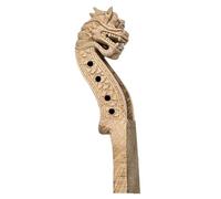 Piezas Repuesto Violín Violín 4/4 Con Clavijero Tallado A Mano De Arce Duro Natural Con Tallado De Animales(4 string L)