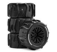 Piezas Ricambi RC Para Arrma Para Granite Para Grom 1/18 4 Piezas 73 Mm Short Course Truck Sand Tire RC Car Upgrade Parts Repair Accessories(Black,A)