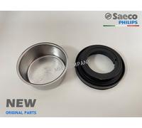 Piezas Saeco - Juego de 2 tazas de cesta de filtro y junta portafiltros para ...