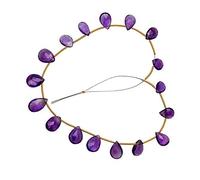 Piezas sueltas de almendra facetada de amatista Ns1600-B07FYLLR74