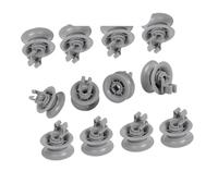 Piezas universales de las ruedas superiores la cesta rueda del lavavajillas 12 piezas, compatibles con el Indesit/Junker