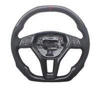Piezas volante coche Compatible Con Benz Para W176 W204 W207 S204 W212 W218 C63 CE CLASE GLK Volante Fibra Carbono Repuesto Automóvil Con Piezas De PU(No Paddles B)