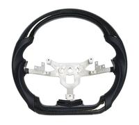 Piezas volante coche Compatible Con Chevrolet Para Corvette C6 Z06 ZR1 2006 2007-2011 Hydro Dip Fibra Carbono Línea Central Azul Volante PU Perforado(No stipe)