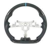 Piezas volante coche Compatible Con Chevrolet Para Corvette C6 Z06 ZR1 2006 2007-2011 Hydro Dip Fibra Carbono Línea Central Azul Volante PU Perforado(Blue stipe)