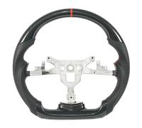 Piezas volante coche Compatible Con Chevrolet Para Corvette C6 Z06 ZR1 2006 2007-2011 Hydro Dip Fibra Carbono Línea Central Azul Volante PU Perforado(Red stipe)