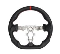 Piezas volante coche Compatible Con Nissan Para 370z 2009 2010 2011-2021 Hydro Print Volante Carreras Fibra Carbono Costuras Rojas Accesorios Volante PU(Pu)