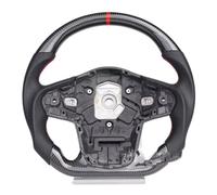 Piezas volante coche Compatible Con Toyota Para Supra A90 GR MK5 2020 2021 2022-2025 Volante Automóvil Forma D Fondo Plano Deportivo PU Perforado Fibra Carbono(Carbon Fiber)