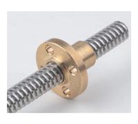 Piezas y accesorios para impresoras 3D 2 unids/lote T5 tornillo de plomo 400 450 500 mm plomo 2mm SS tornillo Trapezoidal de acero inoxidable con tuerca de nailon de latón(500mm with nylon nut)