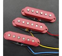 Piezas Y Repuestos Para Guitarras Eléctricas Pastilla De Bobina De Fibra Superior Escalonada De Bobina Simple Alnico 5 Rosa Para Guitarra Eléctrica Mástil Medio Y Puente De 50/50/52 Mm