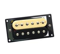 Piezas Y Repuestos Para Guitarras Eléctricas Pastilla Para Guitarra Eléctrica De Doble Bobina, Color Amarillo Y Negro Mástil Y Puente 50/52 Con Marco(Neck)