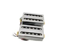 Piezas Y Repuestos Para Guitarras Eléctricas Pastillas Para Guitarra Eléctrica Pastillas Humbucker 4C Negras Piezas De Guitarra Profesionales(Silver)