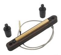 Piezo Pickup Bass Guitarra 4 Cuerdas Madera Puente Pastilla Sonido Claro 2.5 mm Jack Amplificación Acústica (6 Cuerdas)