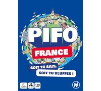 PIFO FRANCIA - Juego de Bluff Alrededor de las ciudades de Francia - Compare 114 Ciudades A Través de 6 Categorías - Sois Sabes - Sois Bluffes - En Familia O entre Amigos de 2 a 12 Jugadores - De 10
