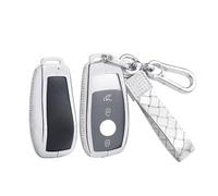 PIFOOG Funda para llavero Mercedes Bling Key Case Llavero Protector brillante Compatible Benz GLC GLE AMG CLA GLS A C E G S Class Rhinestone Aleación de zinc 1 pieza