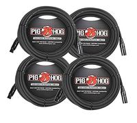 Pig Hog 8 mm cable de micrófono, 20 ft XLR Tour Grade Cable de micrófono - 4 unidades