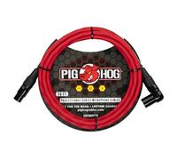 Pig Hog Cable de micrófono de la serie hexagonal, rojo manzana dulce, 10 pies