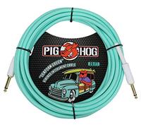Pig Hog PCH20SG Cable de instrumento de guitarra verde espuma de mar de 1/4 a 1/4 pulgadas, 20 pies