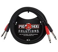 Pig Hog PD-21410 Cable dual mono de 1/4 pulgadas (macho), 10 pies