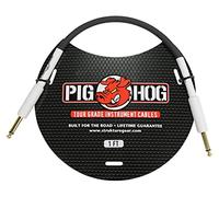 Pig Hog PH1 - Cable de instrumento de guitarra de alto rendimiento de 8 mm, 1/4 pulgadas, 1 pie