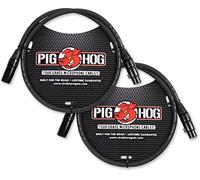 Pig Hog PHM3 - Cable de micrófono de grado turístico (8 mm, XLR, 3 pies), 2 unidades