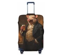 Pig in A Candle-lit Tavern - Fundas elásticas para equipaje de viaje, a prueba de polvo, resistente a los arañazos, protector de maleta de 22 a 24 pulgadas