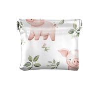 Pig Peach Leaf - Cartera de cuero para mujer, bonitos accesorios de viaje para mujeres y niñas, hoja de melocotón de cerdo, talla única, moderna, Hoja de melocotón de cerdo, Talla única, moderno