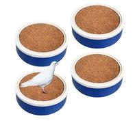 Pigeon Breeding Bowls, 4 unidades de alimentación de pájaros con Mats, Egg Basin, Bird Nest, Accessories for Racing Palomas, Doves, Quails, and Small Birds, Ideal para Nesting