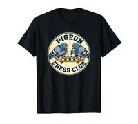 Pigeon Chess Club Funny Bird Estrategia Diseño Camiseta
