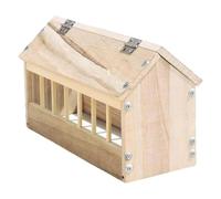 Pigeon Feeder, Wooden Food Dispenser, 15,75 x 5,12 in House Design Trough, Gran capacidad, Less Waste Poultry Alimentador para Duck Duckling, Feeding Station, Outdoor Use