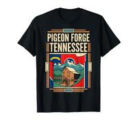Pigeon Forge Bandera de Estados Unidos Tennessee Watermill Smoky Mountains Camiseta