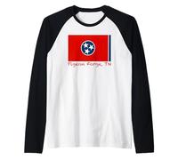Pigeon Forge, Recuerdo de la Bandera de Estados Unidos de Tennessee Camiseta Manga Raglan