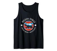Pigeon Forge Tennessee Oso Y Bosque Vintage Al Aire Libre Camiseta sin Mangas