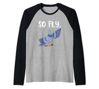 Pigeon Racing Observación de Aves Criador de Palomas Amante de Las Aves So Fly Camiseta Manga Raglan