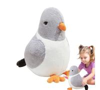 Pigeon Stuffed Animal, Peace Bird Plush, Soft PP Cotton Toy, Gentle Velvet Fabric, Cozy Sleep Companion, Gift for Boys Girls Family Friends, 11.81 Inches, Gray, 1 Pack