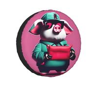 Piggy Christmas - Cubiertas impermeables para ruedas de autocaravana, remolque, camión, camión, SUV