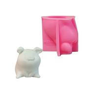 Piggy Moldes de Silicona para Jabón de Velas Dulces Chocolate Moldes Cemento Yeso Silicona para Decoración del Hogar Fabricación de Velas Animales
