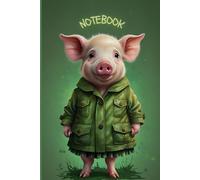 Piggy’s Outdoor Adventures - A Fun Notebook for Girls Who Love Wildlife & Nature Exploring - 120 Wide-Ruled Pages - Paperback