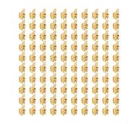 Piggyback Conector de pala, terminal de latón macho de 0.25 pulgadas, 2 machos, 1 hembra, divisor de 3 vías para conexiones sin soldadura, diseño compacto para paneles de control (100 unidades)