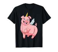Piggycorn Pig Unicorn Farm Rainbow Magical Space Galaxy Camiseta