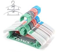 PIGLOG Adjustable Baby Hangers 20PackMix Colors Plastic Baby Hangers for Closet Closet for Baby Child Clothes Suitable for I