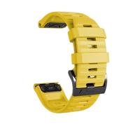 PIGLOLKINY Correa de ajuste rápido 26 22mm for Garmin Instinct 2X Solar Forerunner 970 965 955 bandas deportivas Fenix 8 E 7 7X 6 6X Pro 5 5X(Yellow,22mm QuickFit)