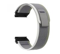 PIGLOLKINY Correa de lona nailon elástica liberación rápida for Garmin Enix8/7Xpro/6X5X965 20mm 22mm 26mm(Green grey,26mm)