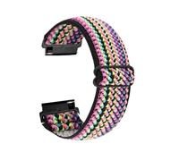 PIGLOLKINY Correa de nailon 20mm 22mm for Xiaomi Watch 5/S4 S3 S2, pulsera duradera transpirable for Redmi 5 Oneplus Lite-3(Colorful stripes,For other 20mm)