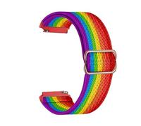 PIGLOLKINY Correa de nailon 20mm 22mm for Xiaomi Watch 5/S4 S3 S2, pulsera duradera transpirable for Redmi 5 Oneplus Lite-3(Rainbow colors,For other 20mm)