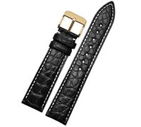 PIGLOLKINY Correa de piel cocodrilo apta for Longines, For Omega, For Rossini, For Citizen, For Tissot, cadena reloj clase mariposa(Purple Green,22mm-width)