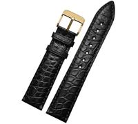 PIGLOLKINY Correa de piel cocodrilo apta for Longines, For Omega, For Rossini, For Citizen, For Tissot, cadena reloj clase mariposa(Rose Green,21mm-width)