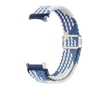 PIGLOLKINY Correa de reloj 14mm for Garmin Lily 2 pulsera magnética trenzada nailon for hebilla bucle activo(Blue White,For Garmin Lily 2)