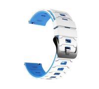 PIGLOLKINY Correa de reloj silicona 22 mm for Xiaomi 2pro/S4 S1/Mi 5/color 2 Band for HUAWEI GT6 Pro/GT 6 5 4(B-White Blue)