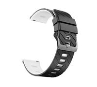 PIGLOLKINY Correa de reloj silicona 22 mm for Xiaomi 2pro/S4 S1/Mi 5/color 2 Band for HUAWEI GT6 Pro/GT 6 5 4(A-Black White)